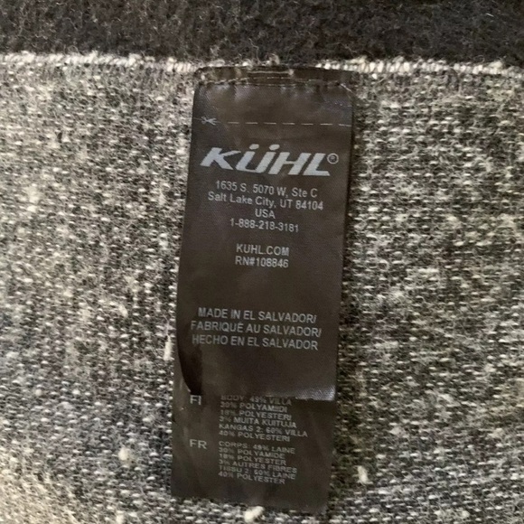 KUHL KOZET LONG Women's Fleece Jacket Wool Full Zip Offset Zipper Sz M Pockets - Picture 5 of 8
